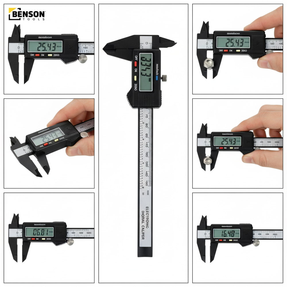 Schuifmaat digitaal 150 mm kunststof