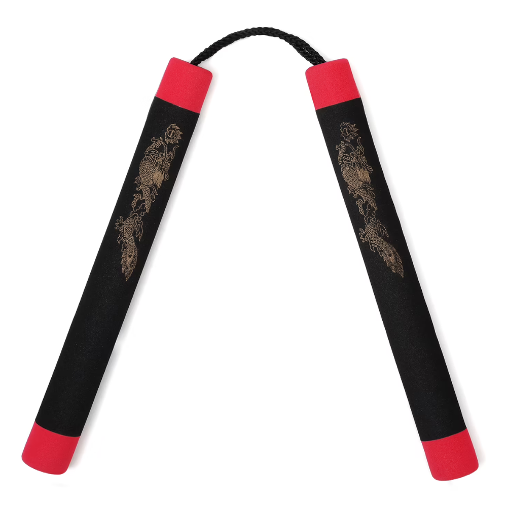 Schuim Nunchaku met koord | Rood