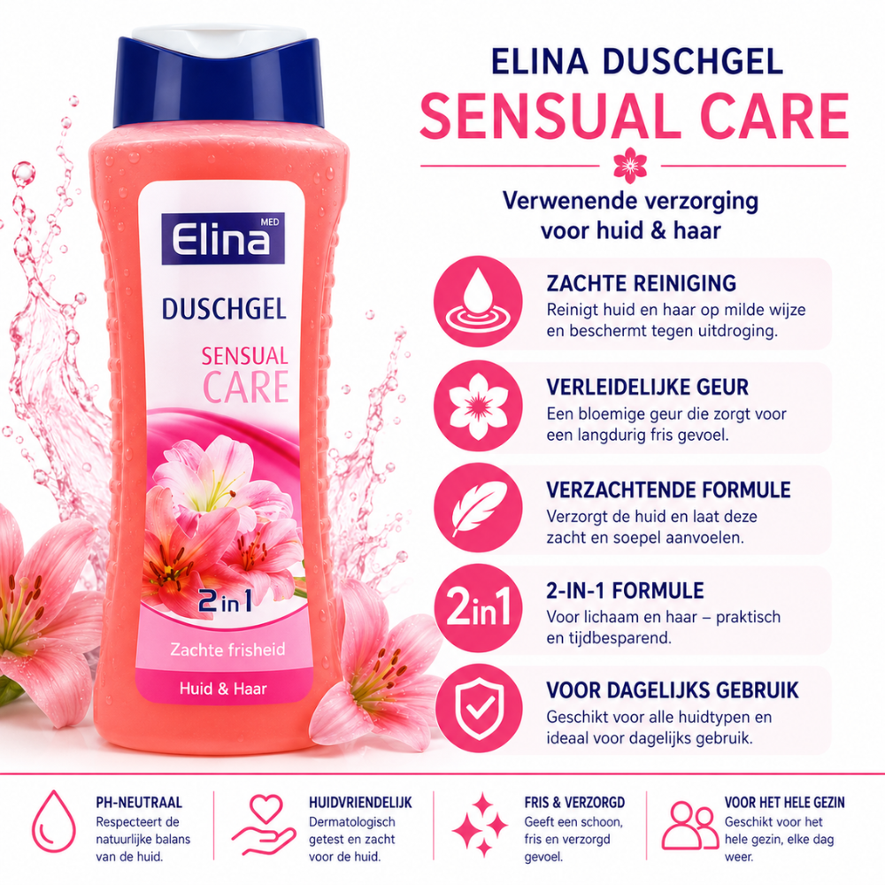 Elina 2-in-1 Sensual Care Douchegel & Shampoo 300 ml