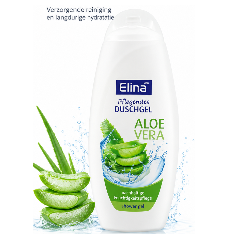 Elina Aloe Vera Douchegel 300 ml – Hydraterende Shower Gel voor Alle Huidtypen