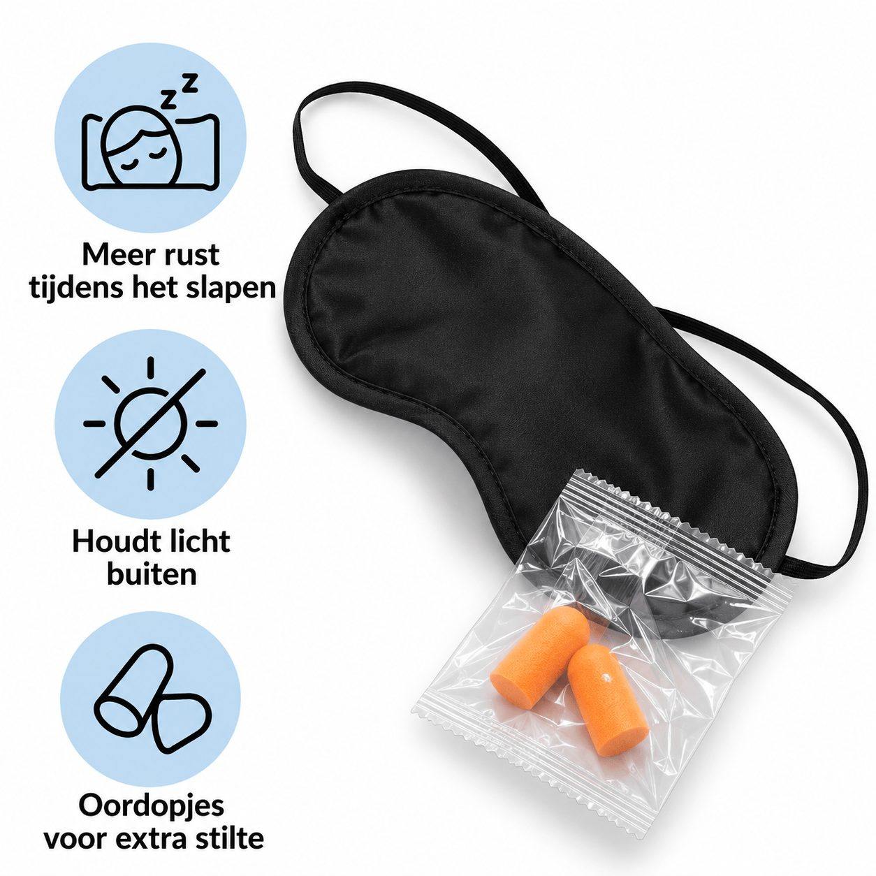 Reisset met Slaapmasker en Oordoppen – Voor Onderweg
