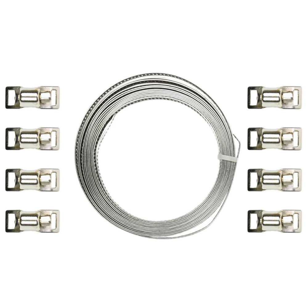 Slangklemmen set universeel 8 mm x 3 mtr 9 dlg