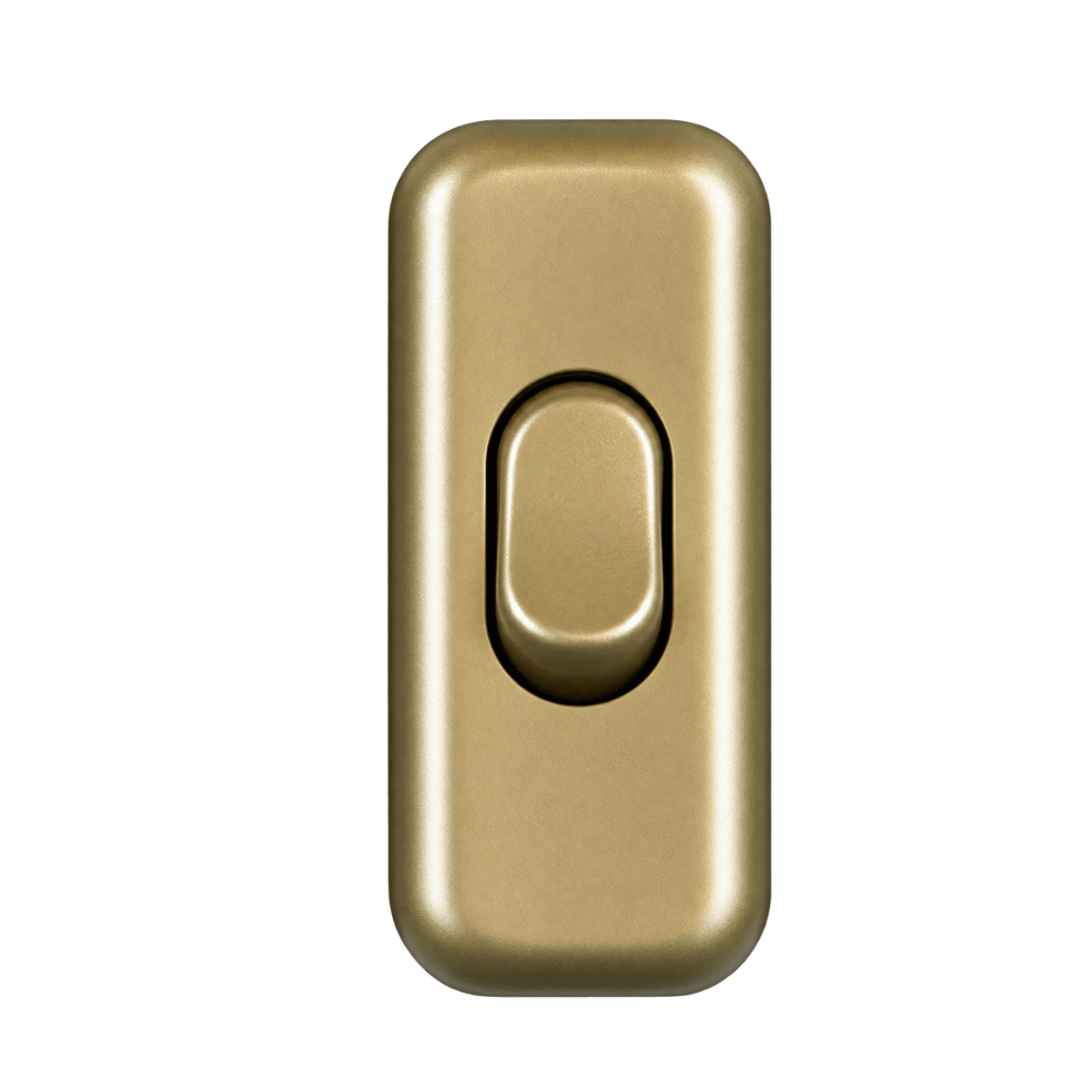 Benson Snoerschakelaar Goud – Aan/Uit | 450W | 230V | CE & VDE | 6 × 2,5 cm