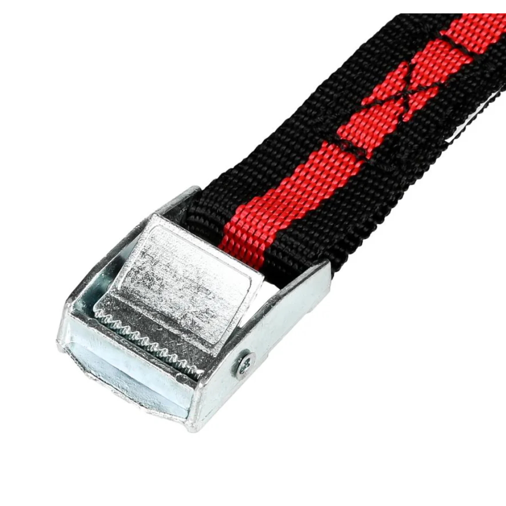 Spanband 2.5 mtr x 25 mm Zwart/Rood – 2-delig