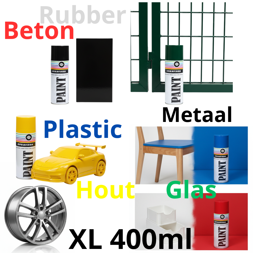Verf spuitbus Zwart 400ML - RAL9005 HG  - Paint