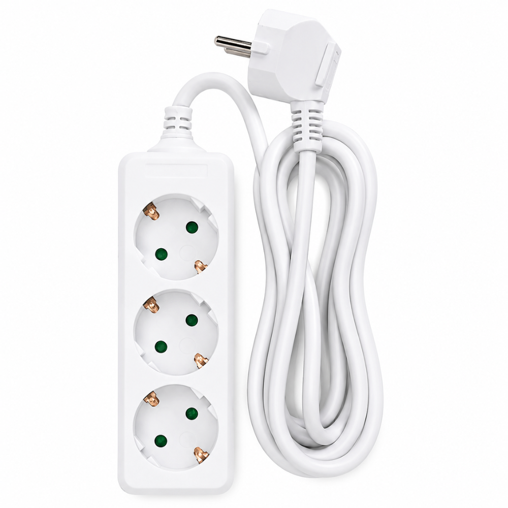 Benson Stekkerdoos 4-voudig met Schakelaar – 1,5m Kabel | Randaarde & Kinderbeveiliging