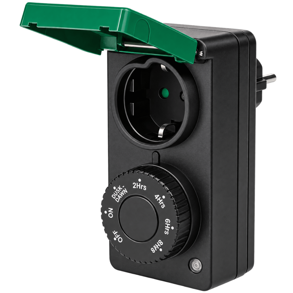 Benson Tijdschakelaar met Sensor Buiten – IP44 | 1800W | Dag/Nacht & Aftelfunctie