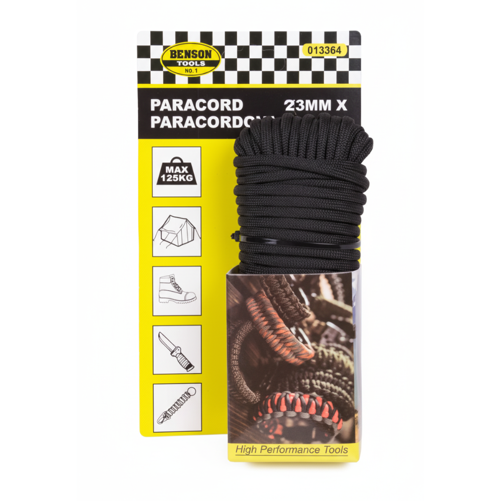 Touw Paracord 3mm - 15Mtr -Zwart