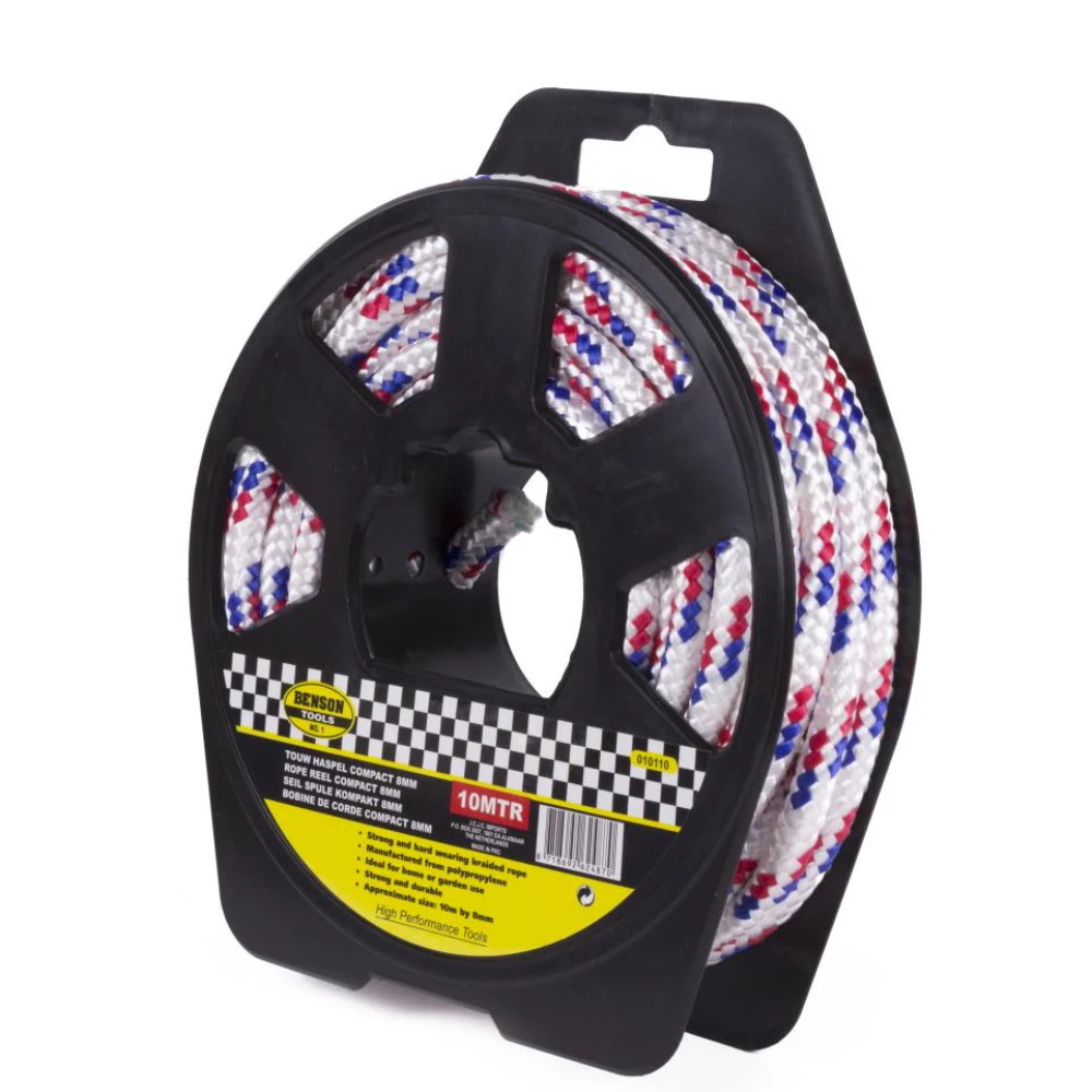 Touw haspel compact 8 mm x 10 Meter
