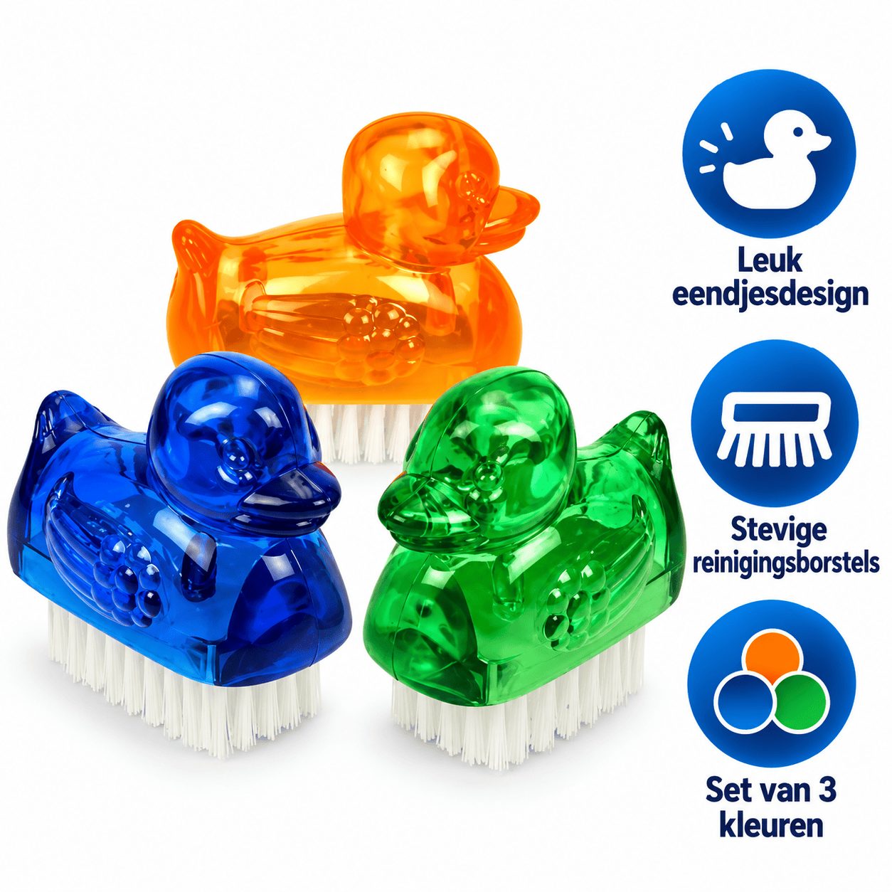 Handwasborstel Eendje 5,5 cm – Diverse Kleuren