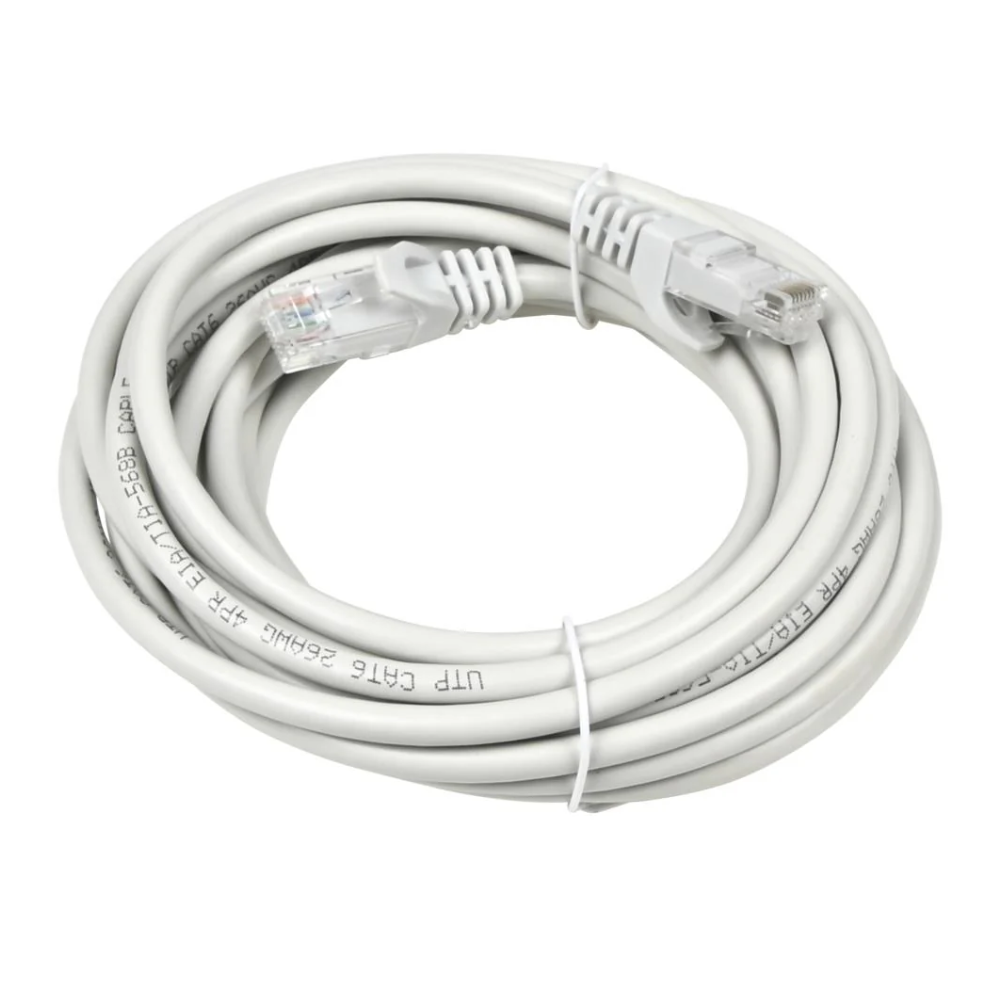 CAT6 U/UTP Netwerkkabel 10 Meter – RJ45 naar RJ45 – Tot 5 Gbps – Lichtgrijs