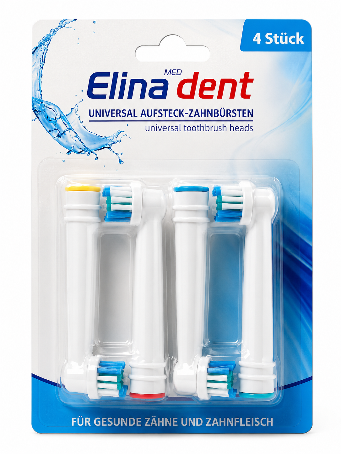 Elina - Universele Opzetborstels 4 Stuks – DuPont® Nylon – Elektrische Tandenborstel