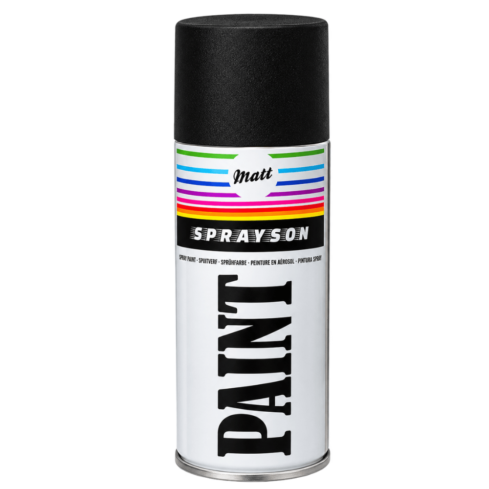 Spuitbus Zwart Mat RAL 9005 – 400 ml | Sneldrogend | Metaal, Hout & Kunststof