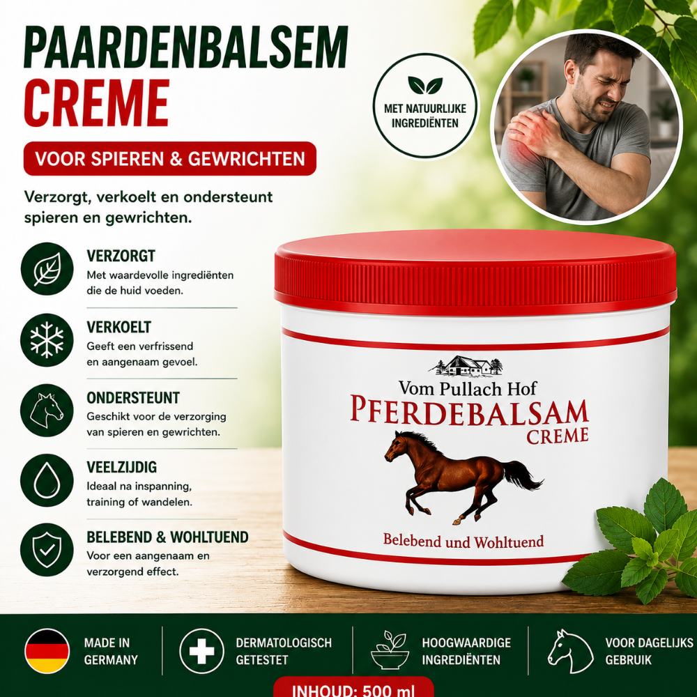 Paardenbalsem Creme 500ml Vom Pullach Hof Spieren & Gewrichten