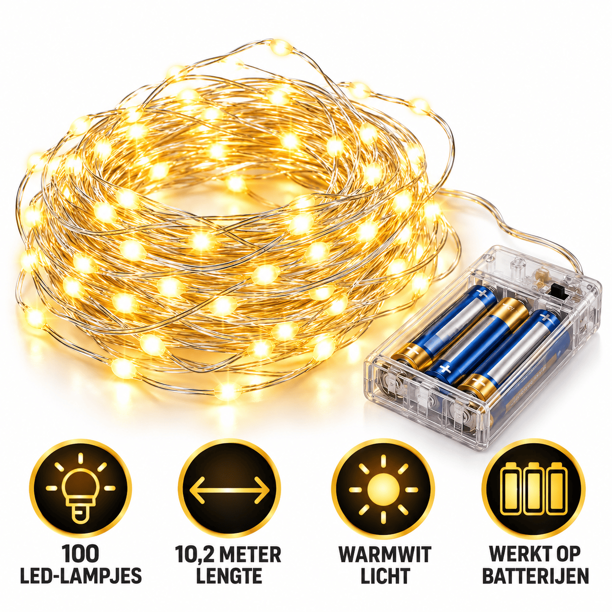 Micro LED-Lichtslinger 10 Meter – 100 Leds