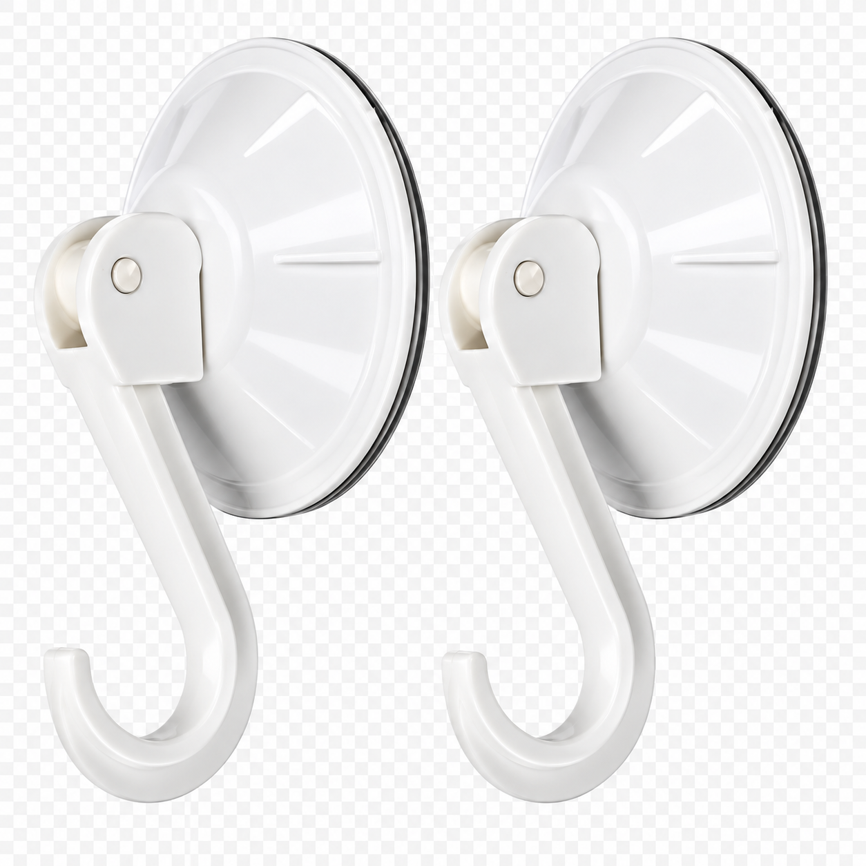 Zuignap met Haak Ø 55mm – Set van 2 | Badkamer & Keuken | Zonder Boren
