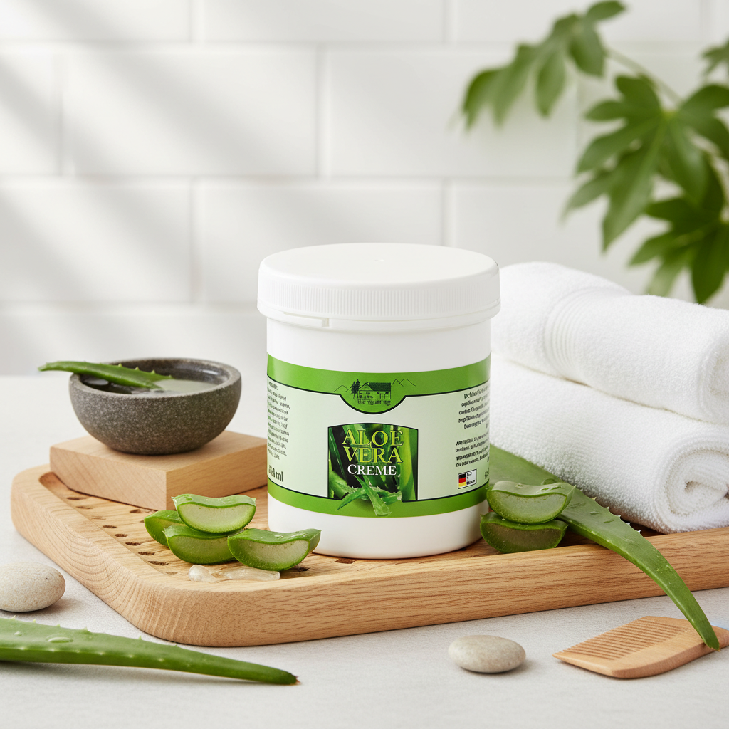Aloe Vera Creme Lifestyle Collage - Originele Pot