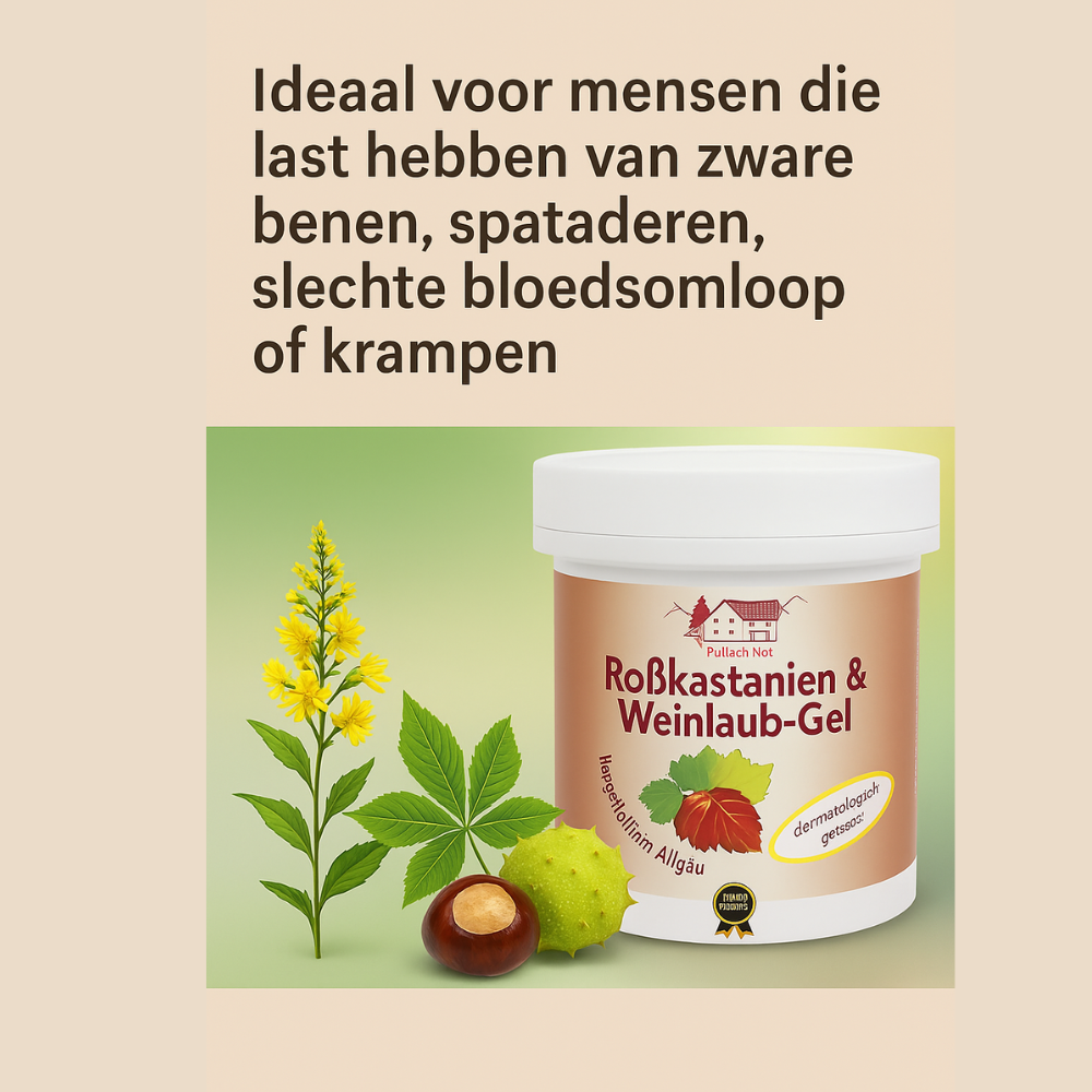 Rode wijnbladeren en wilde paardenkastanje gel 250ml