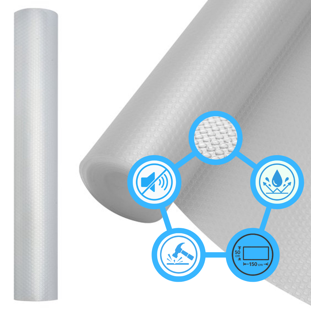 Antislipmat transparant 150x50 cm - Keukenlade beschermer - Mat voor bescherming - Antislip Lade - Anti slip mat badkamer