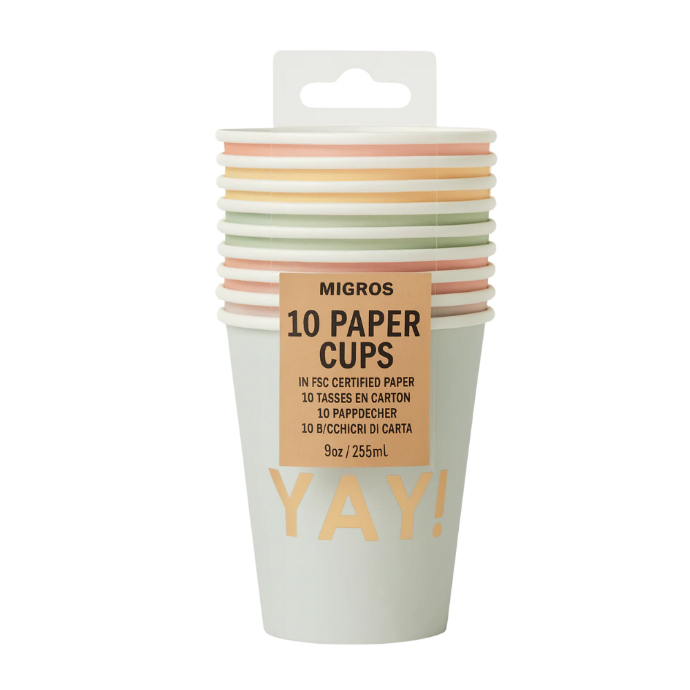 Migros Papieren feest Bekers 10 stuks
