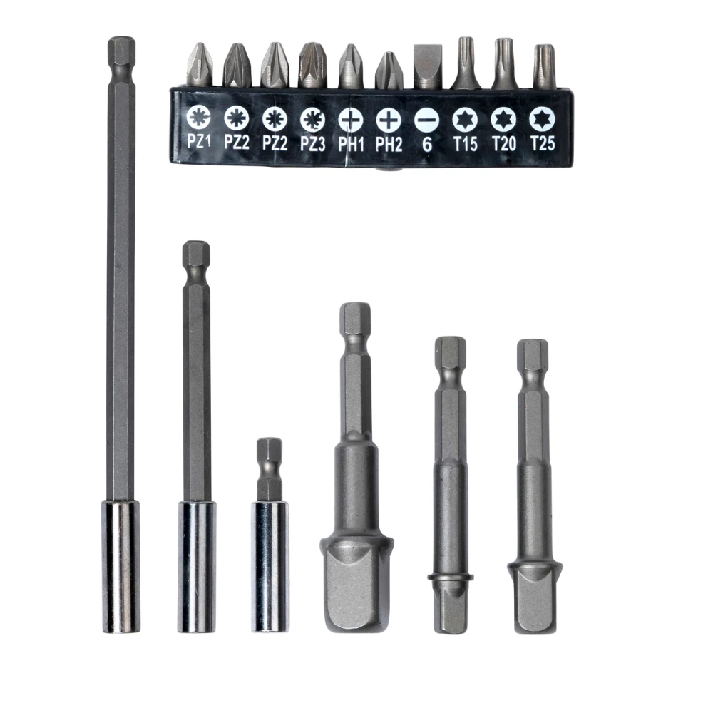 Bit Verlenger 1/4" (60, 100 & 150 mm) - 16 Delig