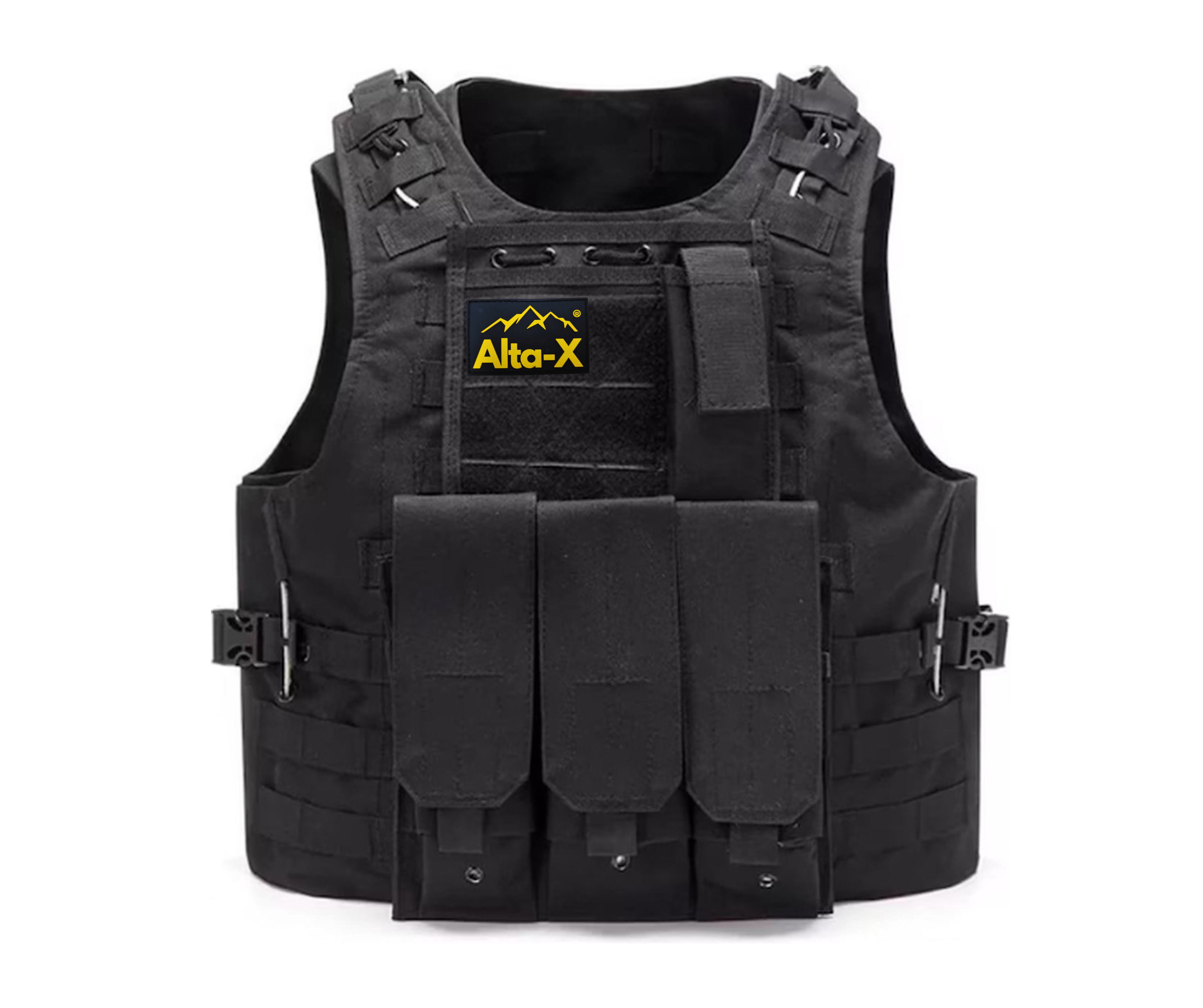 Alta-X - Tactical Vest M - Airsoft Vest - Accesoires - Paintball - Zwart