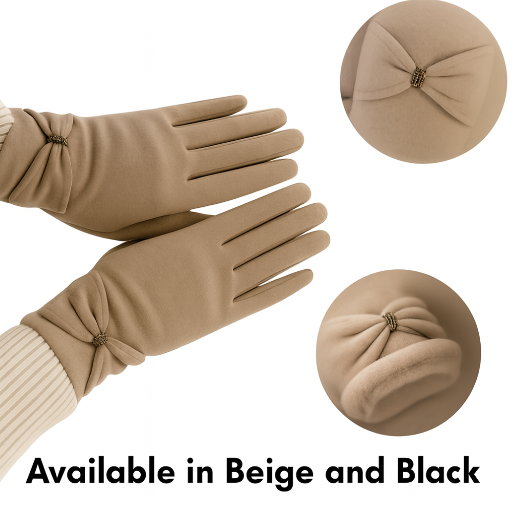 Manouxx  Luxe Handschoenen Zwart