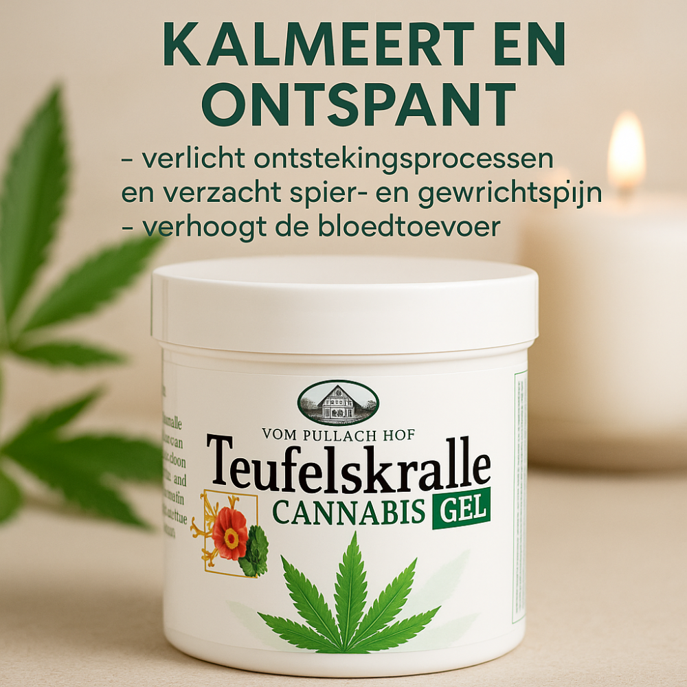 Duivelsklauw Teufelskralle - Cannabis Gel - 250 ml - Kalmeert en Ontspant - Pullach Hof