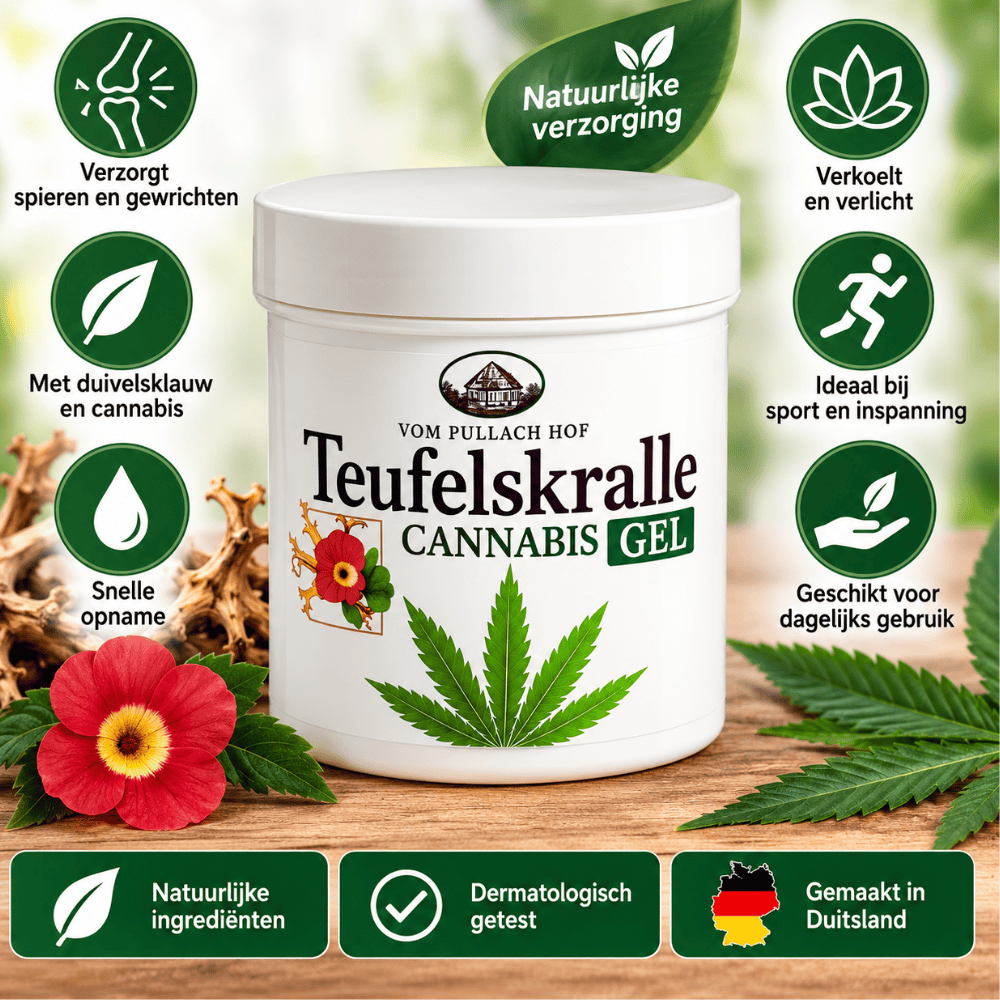 Duivelsklauw Cannabis Gel 250 ml – Spier- & Gewrichtspijn | Pullach Hof | Gemaakt in Duitsland