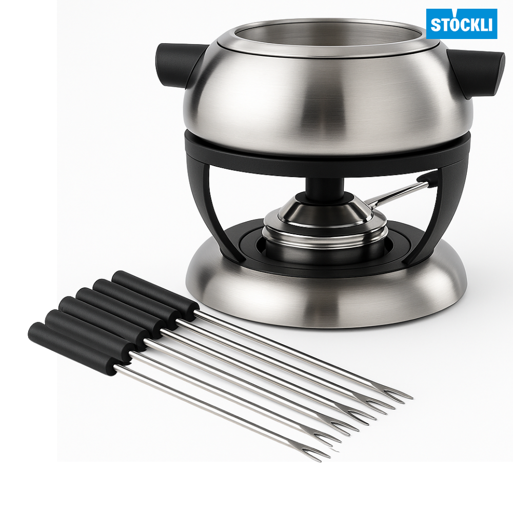 Fondueset Luxe – Stockli | Complete Fonduepan met Branders