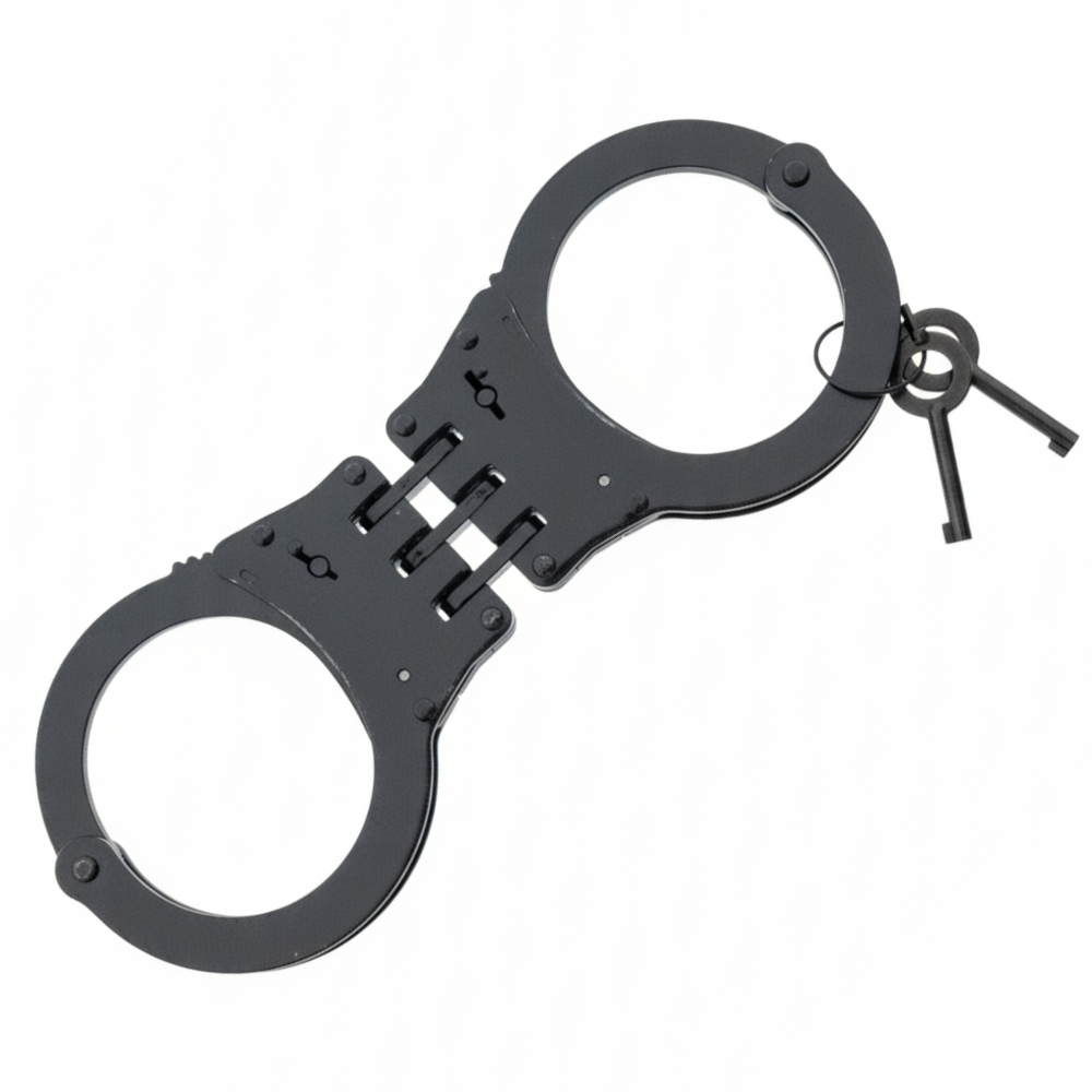 Professionele Handboeien - Zwart Nickel - Double Lock System - Perfecta - Beveiligd tegen te strak - Twee Sleutels