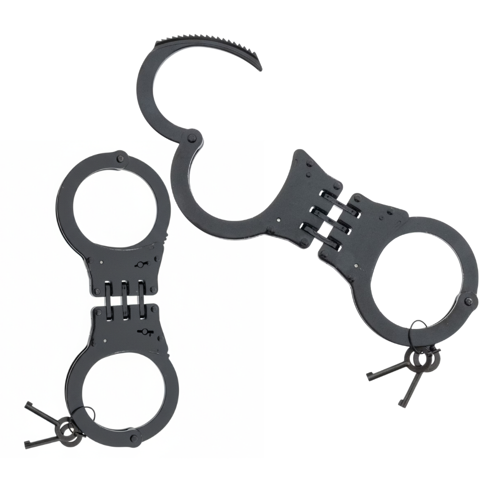 Professionele Handboeien - Zwart Nickel - Double Lock System - Perfecta - Beveiligd tegen te strak - Twee Sleutels