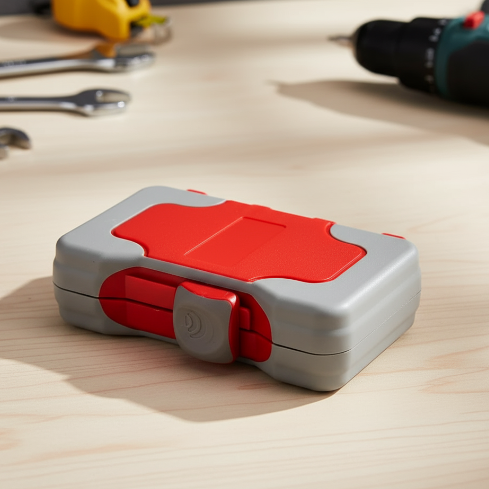 Boorset 15 delig hout hardcase  ht