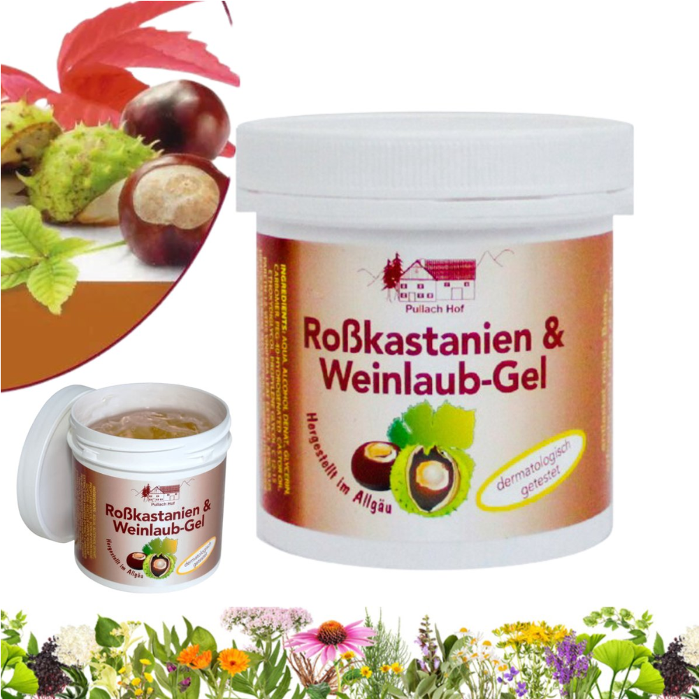 Rode wijnbladeren en wilde paardenkastanje gel 250ml