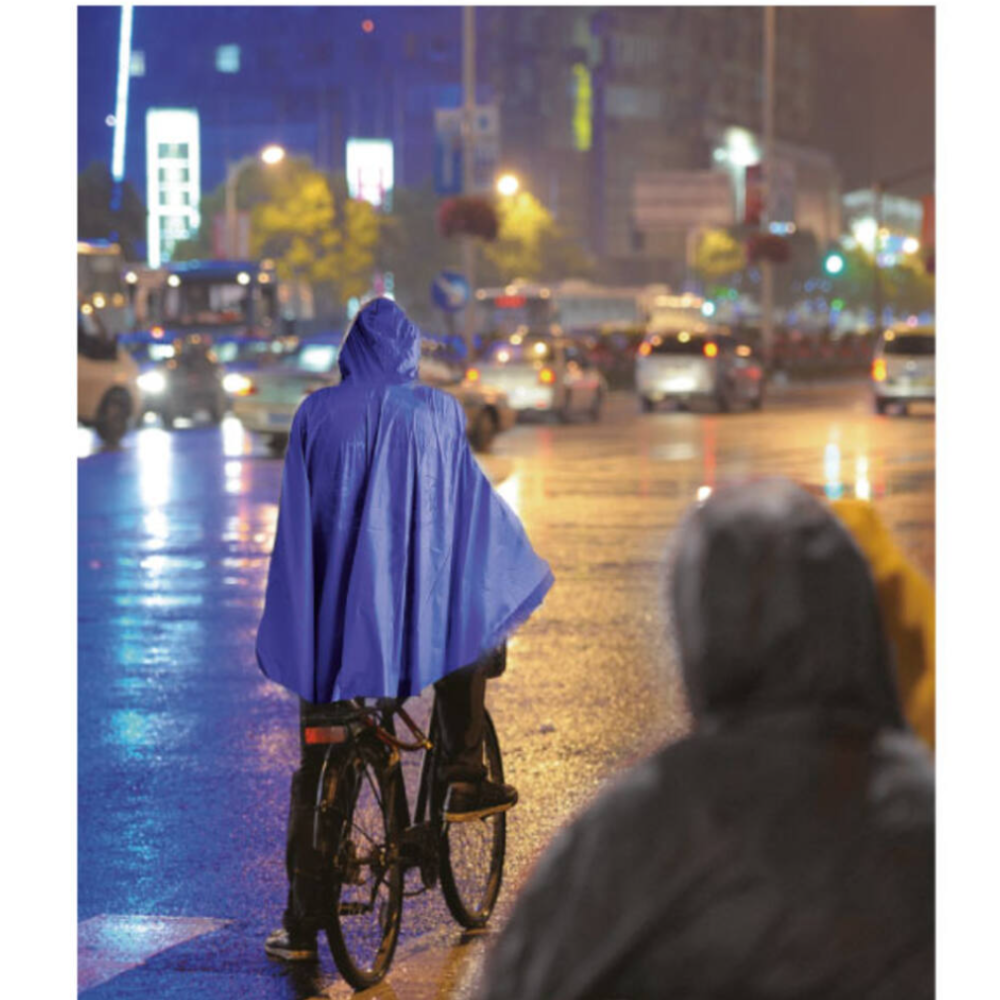 Poncho duurzaam donkerblauw