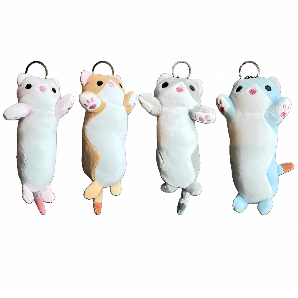 Poes / kat sleutelhanger pluche