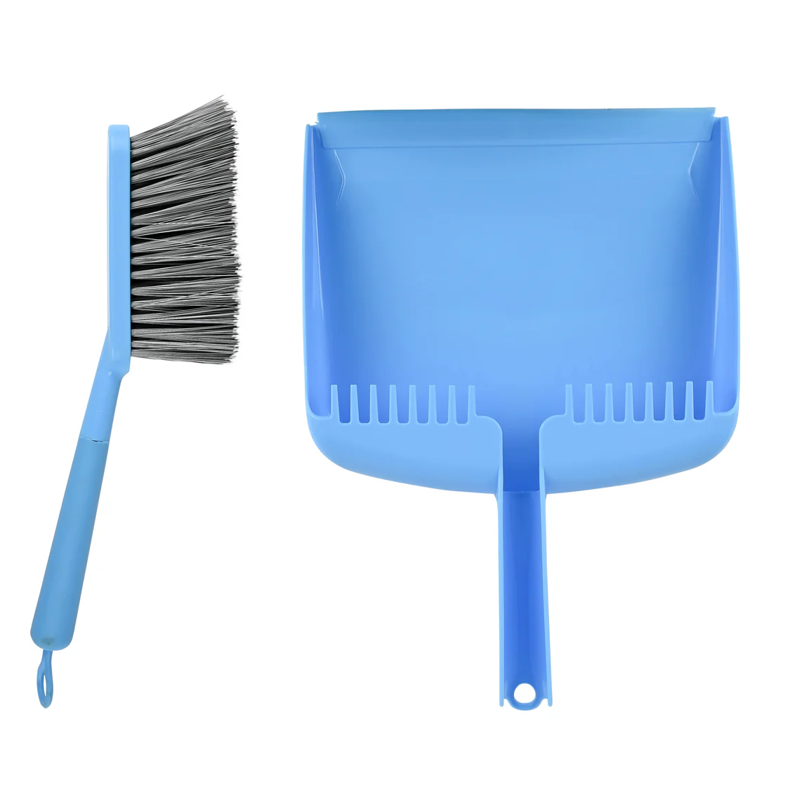 Stoffer en Blik Deluxe 22 cm – Met Reinigingstanden & Rubberen Lip
