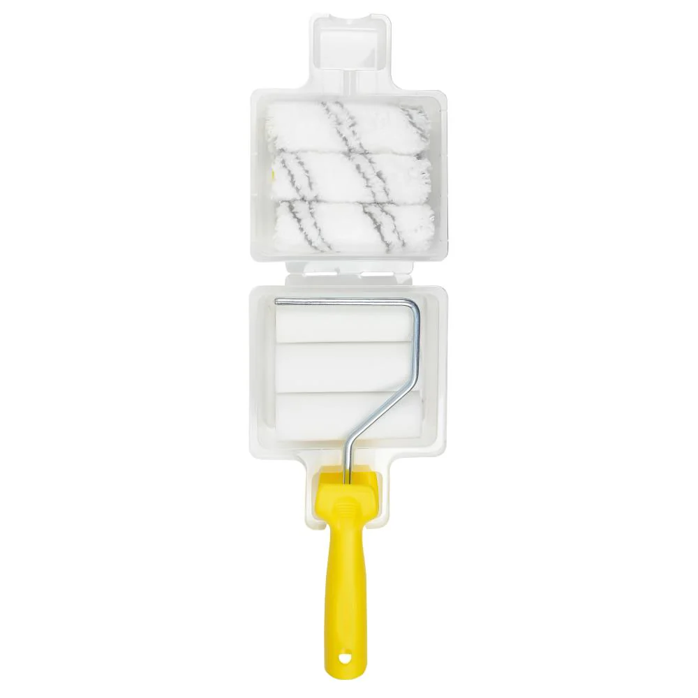 Lakroller Set 8-delig – 3x Foam + 3x Vilt + Bak + Beugel