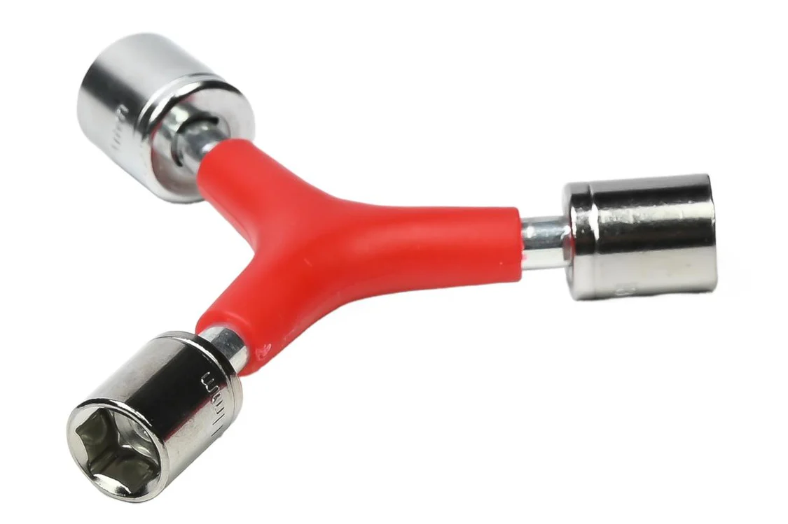 Benson Dopsleutel 3-weg 8/9/10 mm – Comfortabel handvat – Rood