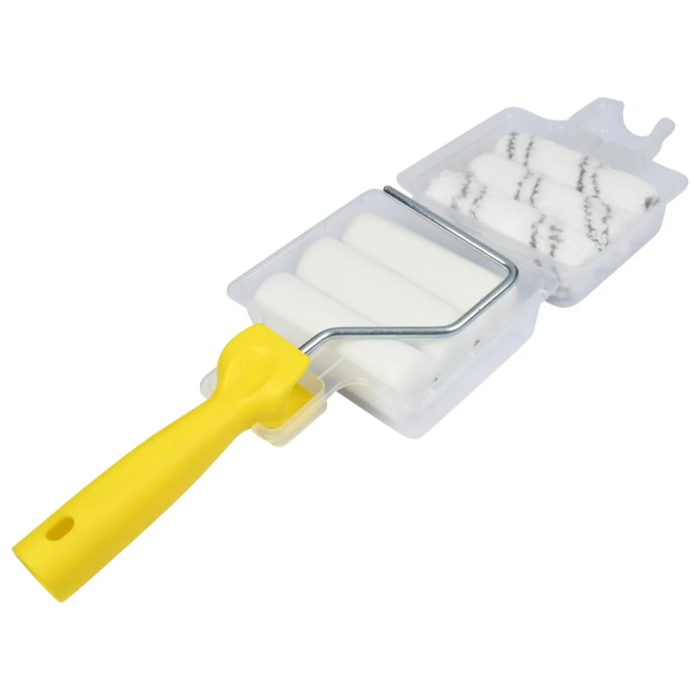 Lakroller Set 8-delig – 3x Foam + 3x Vilt + Bak + Beugel