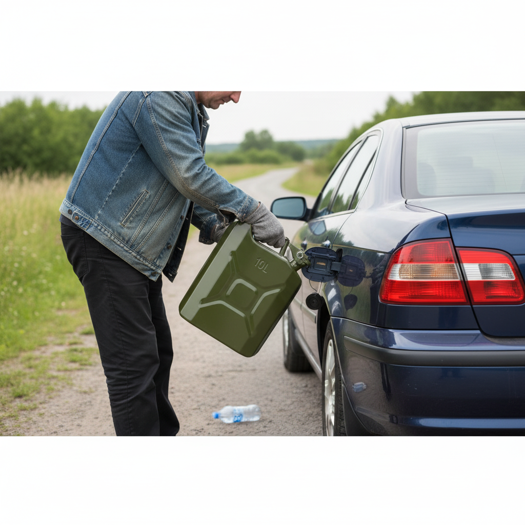 Benson jerrycan 10 liter metaal groen - productfoto