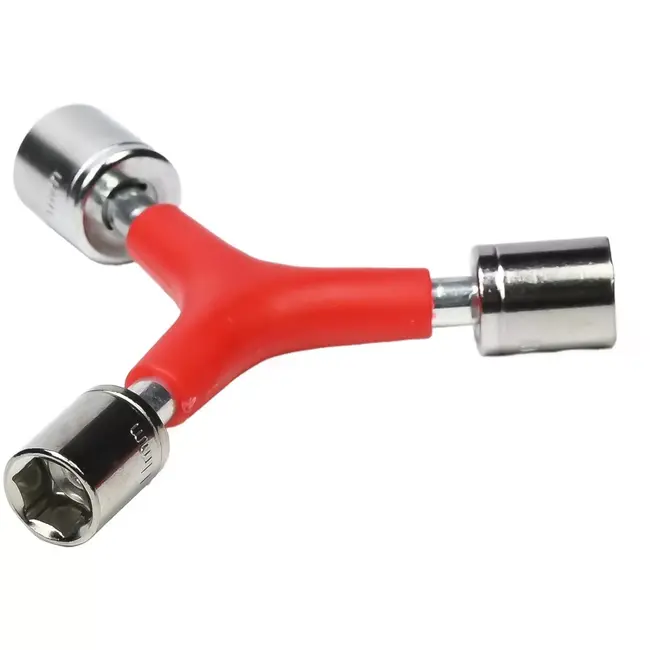 Benson Dopsleutel 3-weg 8/9/10 mm – Comfortabel handvat – Rood