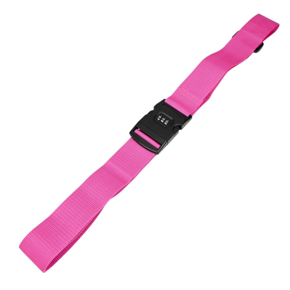 Kofferspanband + cijferslot fuchsia