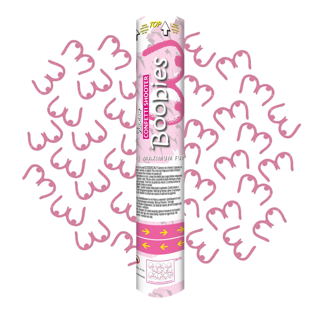 Confetti Shooter – Boobies – Set van 3 Stuks  – 30 cm