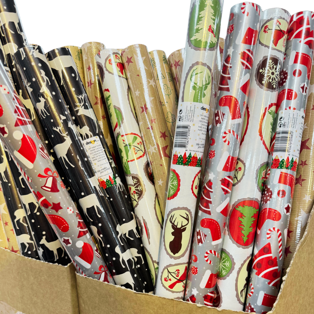 Kerstpapier Luxe 10 Mtr Mix