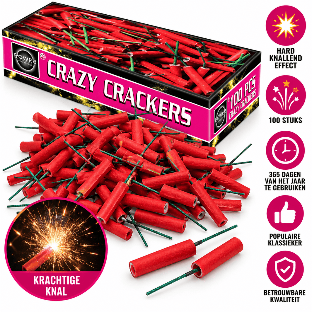 Crazy Crackers 100 stuks!