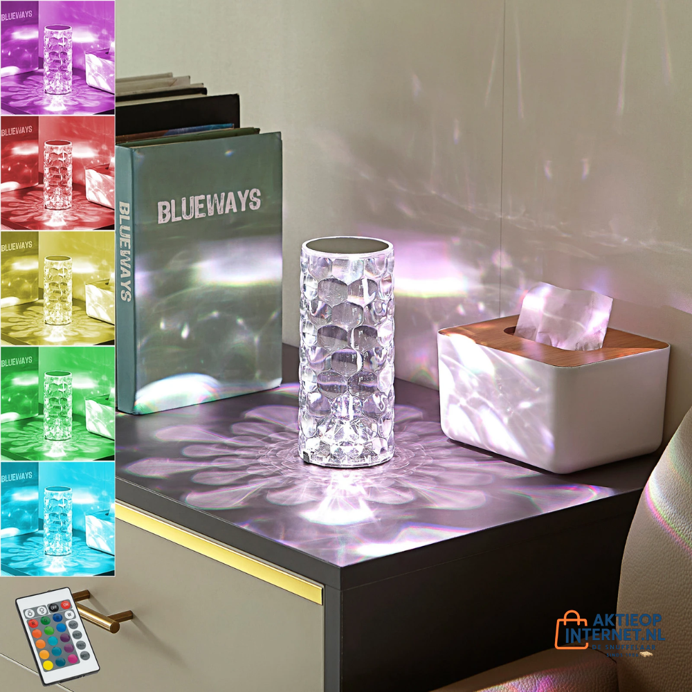 LED tafellamp Kristal 21,5 cm - USB - RGBW