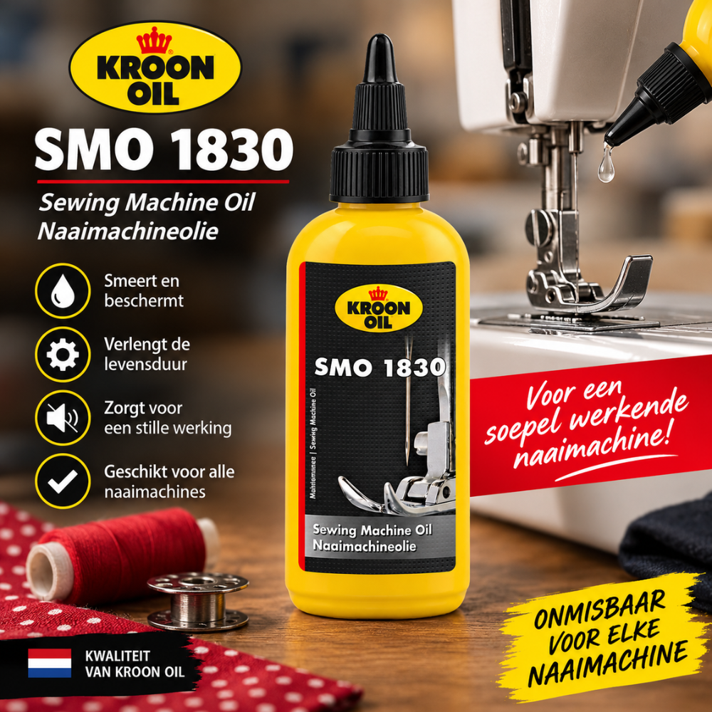 Kroon Naaimachineolie SMO 1830 – 100 ml | Zuurvrij & Kleurloos | Naai- & Scheermachine