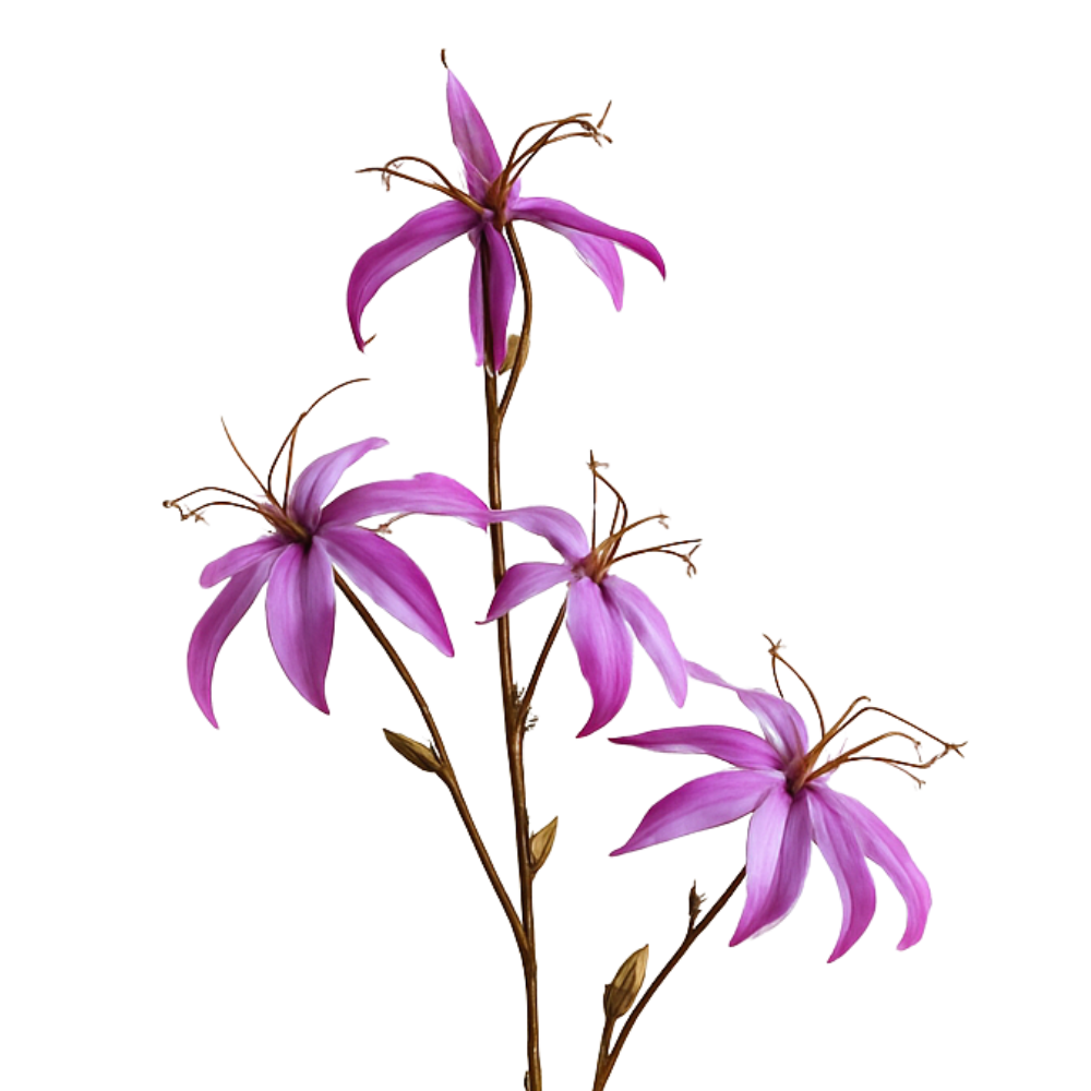 Kunst Bloem -Gloriosa - Goude Tak - 80 cm Lila