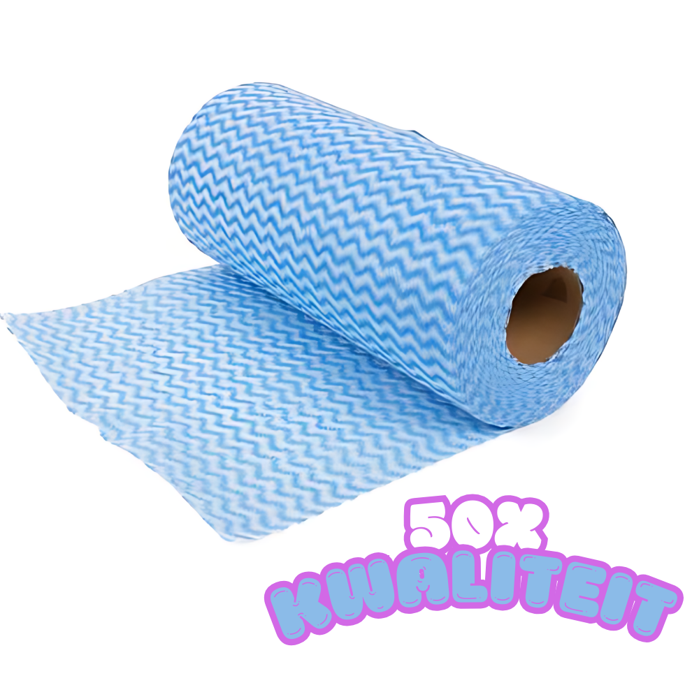 Benson 50x Reinigingsdoekjes / schoonmaakdoekjes op rol - Blauw